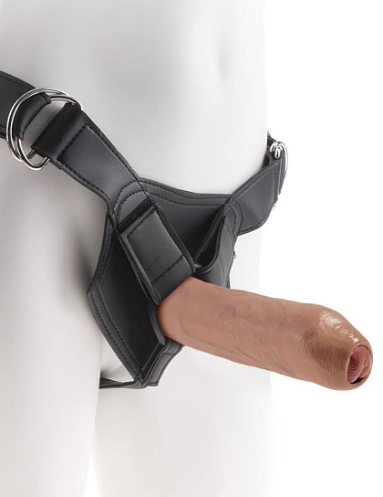 Strap On King Cock Uncut, телесный загорелый 17,8 см