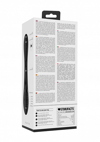 Вибромассажер кролик Cato с функцией импульсное воздействие, черный