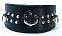 Черный кожаный ошейник с заклепками
