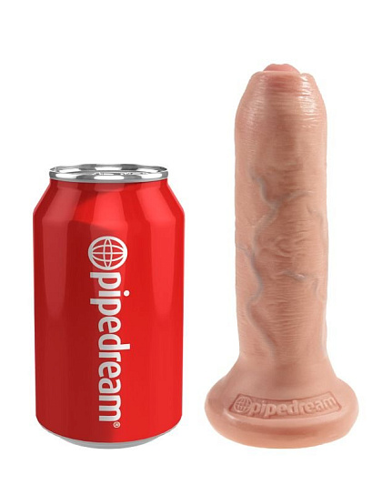 Реалистичный фаллос на присоске 6 Uncut Cock 15.2 см, телесный