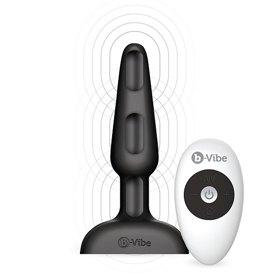 Пробка для анальной стимуляции B-Vibe Trio Plug, черный