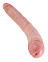 Реалистичный двухсторонний фаллоимитатор King Cock 16 Thick 40.6 см, телесный
