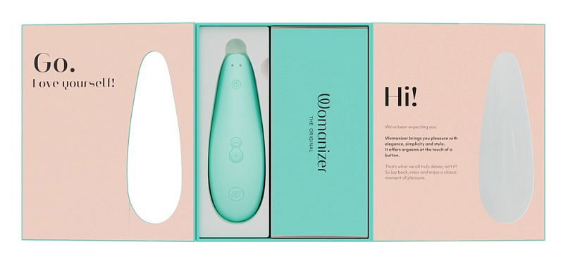 Вакуумно-волновой стимулятор клитора Womanizer Marilyn Monroe, мятный