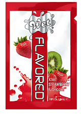 Оральный лубрикант Wet Flavored Kiwi Strawberry, 3 мл