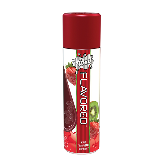 Вкусная смазка для орального секса Wet Kiwi Strawberry, 30 мл