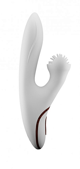 Вибратор для душа CYCLONE, 10 скоростных режимов, 23 см, белый