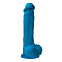 Реалистичный фаллоимитатор Colours - 8" Dildo, 19 см, голубой