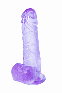 Фаллоимитатор Lola Games Intergalactic Oxygen с мошонкой, фиолетовый, 17,5 см