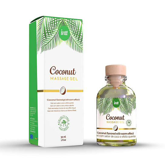 Веган гель для массажа Intt Cosmetics Coconut, 30 мл