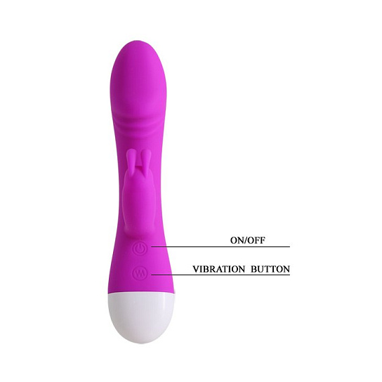Вибромассажер G-spot с клиторальной стимуляцией, с USB
