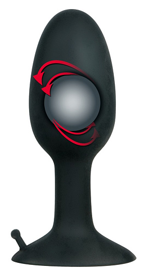 Черная анальная пробка Backdoor из силикона, 8 см