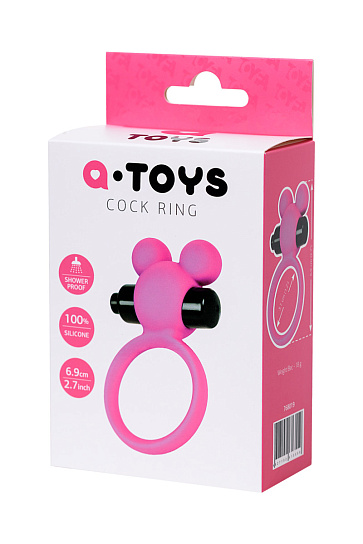 Эрекционное виброкольцо A-Toys by Toyfa Pikle, розовое