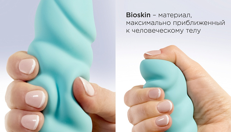 Анатомический витой вагинальный вибратор Gjack 2, бирюзовый