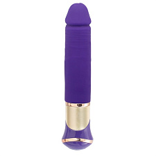 Реалистичный вибратор Deluxe Greedy Dong из силикона, 13 см, фиолетовый