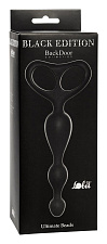 Анальная цепочка с удобной ручкой Lola Toys Ultimate Beads, черная