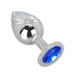 Большой плаг из стали с синим кристаллом