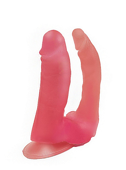 Двухголовый фаллоимитатор на присоске Love Toy, 15 см
