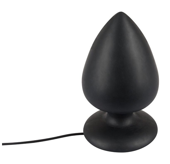 Анальная пробка Black Velvets 63 с проводом и USB