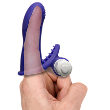 Вибронасадка на палец ребристая Mood - Euphoric - Ridged, фиолетовая
