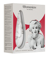 Вакуумно-волновой стимулятор клитора Womanizer Marilyn Monroe, белый мрамор