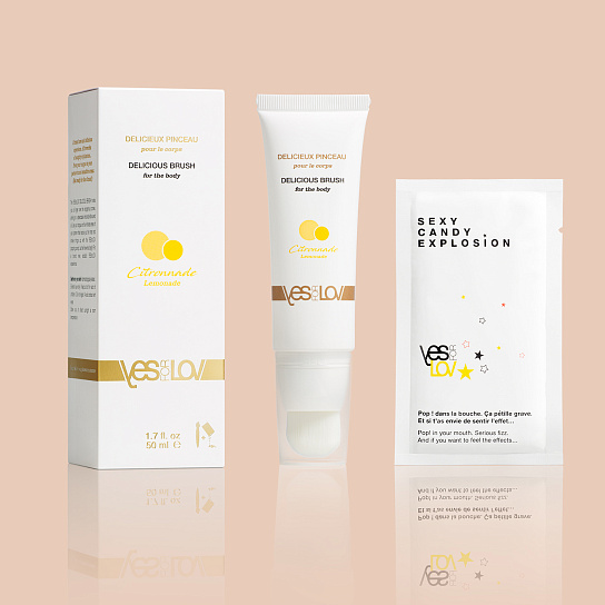Масло для массажа эрогенных зон DELICIOUS BRUSH - LEMONADE, 50 мл