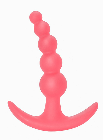 Пробка Bubbles Anal из силикона для деликатной стимуляции, розовая