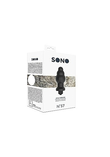 Анальная пробка Sono 57 с вибрацией, диаметр 3,5 см
