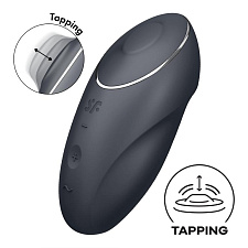 Вибростимулятор с функцией "жидкий воздух" Tap & Climax 1 Satisfyer, черный
