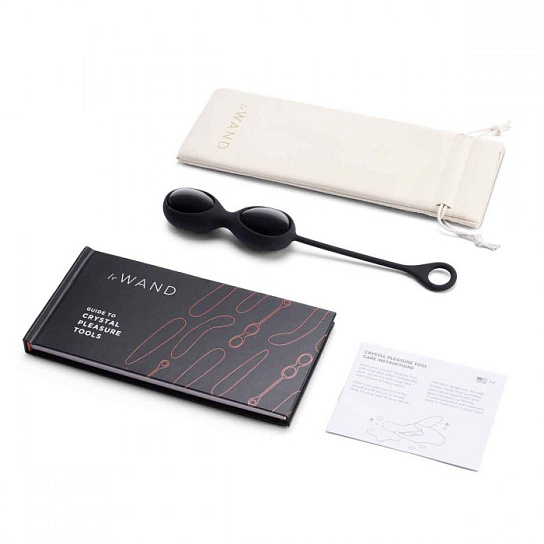 Тренажер для йони-практик Le Wand Crystal Yoni Eggs, черный