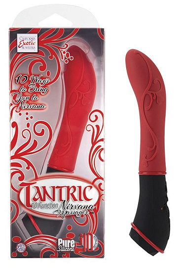 Стильный вибромассажер NIRVANA, красный