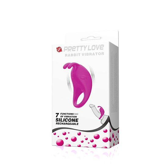 Виброколечко Pretty Love Rabbit с отростками в виде кроличьих ушек