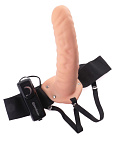 Страпон для мужчин с вибрацией Series 8 Vibrating, 19 см, телесный