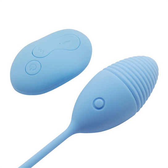 Беспроводное виброяичко Seeker из медицинского силикона, 7 см, синее