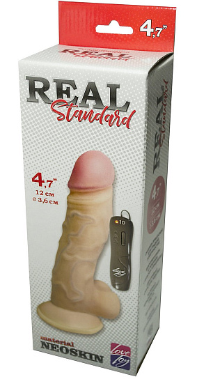 Реалистичный вибромассажёр с выносным блоком, 12 см