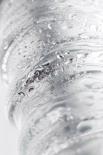 Фаллоимитатор с крупной гладкой головкой из стекла, 14 см