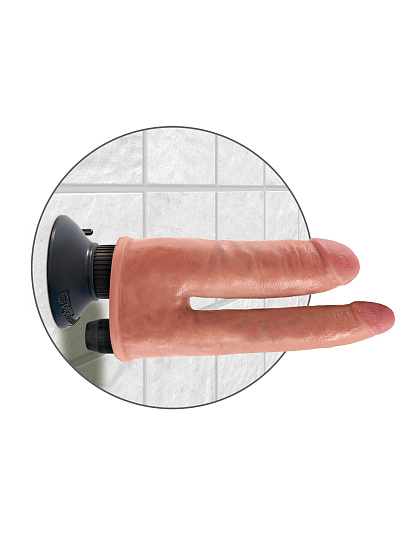 Анально-вагинальный вибратор реалистичный Double Penetrator, телесный