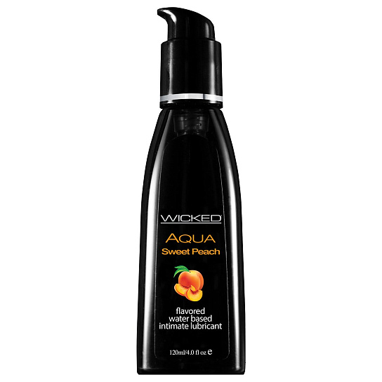 Съедобный лубрикант со вкусом Wicked Aqua Sweet Peach, 120 мл