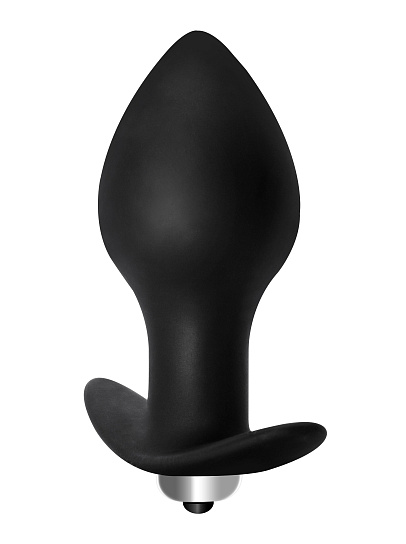 Анальная пробка BULB ANAL с вибрацией средняя, черная