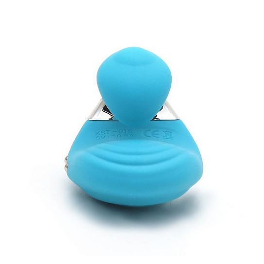 Мини-вибратор на палец KisToy Queeni, голубой