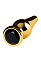 Золотистая втулка в виде наконечника стрелы со стразом