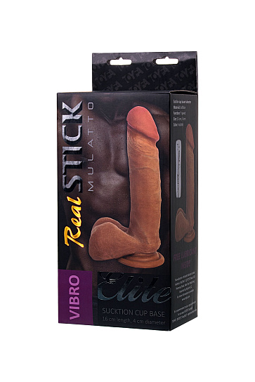 Реалистичный женский вибратор RealStick Elite Mulatto, 16 см