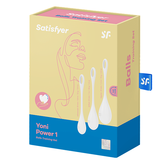 Набор вагинальных шариков Satisfyer Yoni Power 1, белый