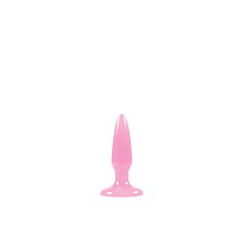 Анальная пробка мини Firefly Pleasure Plug - XS светящаяся, розовая