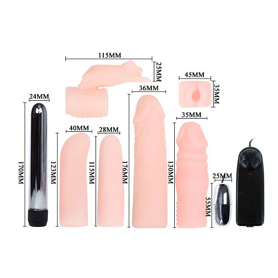 Набор различных насадок с вибромассажером