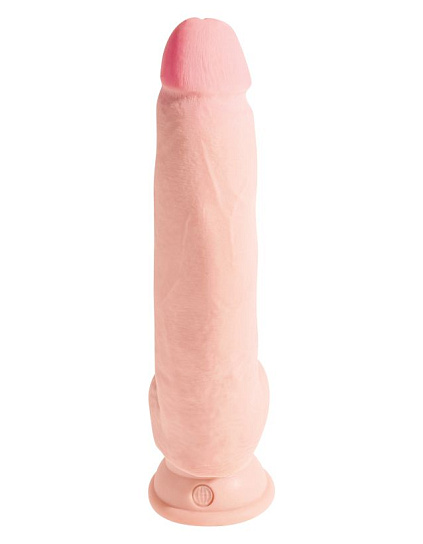 Фаллоимитатор с прочной присоской King Cock Plus 10 Triple, 19 см