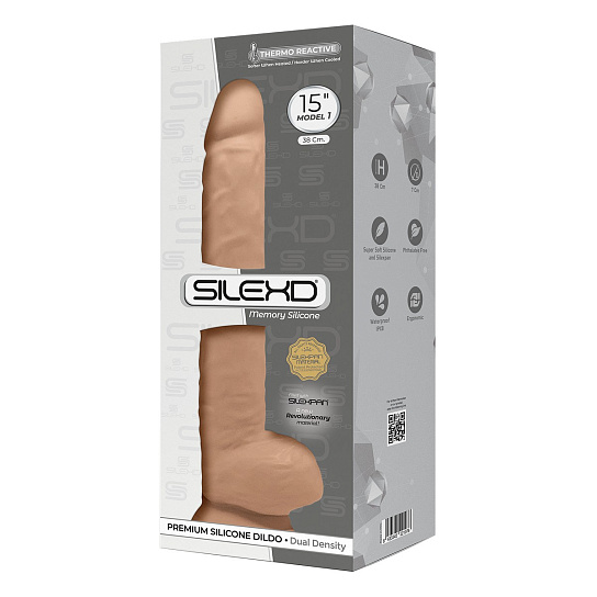 Большой фаллоимитатор из мягкого силикона Adrien Lastic SileXD Model 7,15, телесный