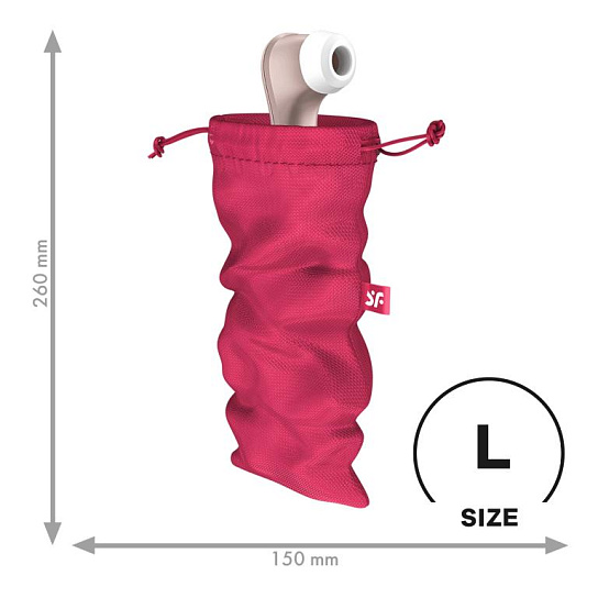 Мешочек для хранения вибромассажера Satisfyer Treasure Bag L, розовый