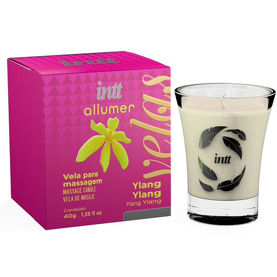 Массажная аромасвеча Intt Kissable Candle, иланг-иланг, 40 г