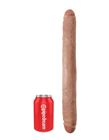 Реалистичный двухсторонний фаллоимитатор King Cock 16 Thick 40.6 см, загорелый Реалистичный двухсторонний фаллоимитатор King Cock 16 Thick 40.6 см, загорелый