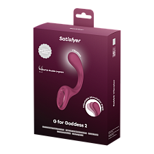 Вибратор Satisfyer G for Goddess 2 — двойная стимуляция клитора и G-точки, бордовый